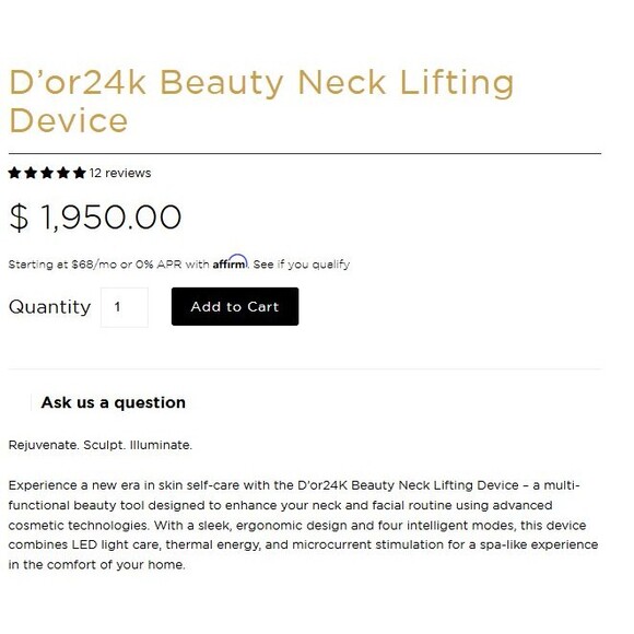 D’or24k Beauty Neck Lifting Device (factory sealed) - Picture 6 of 8
